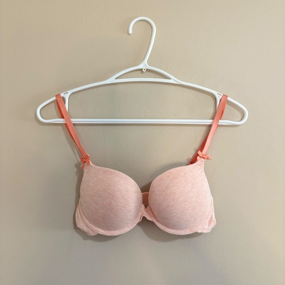 La Vie En Rose Heather Pink Cotton T-Shirt Bra with Underwire 32B - Picture 1 of 12